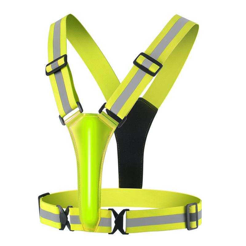 5 Lights Colors High Visibility Reflective Running Gear Rechargeable Light up Running Vest for Walking Running Cycling