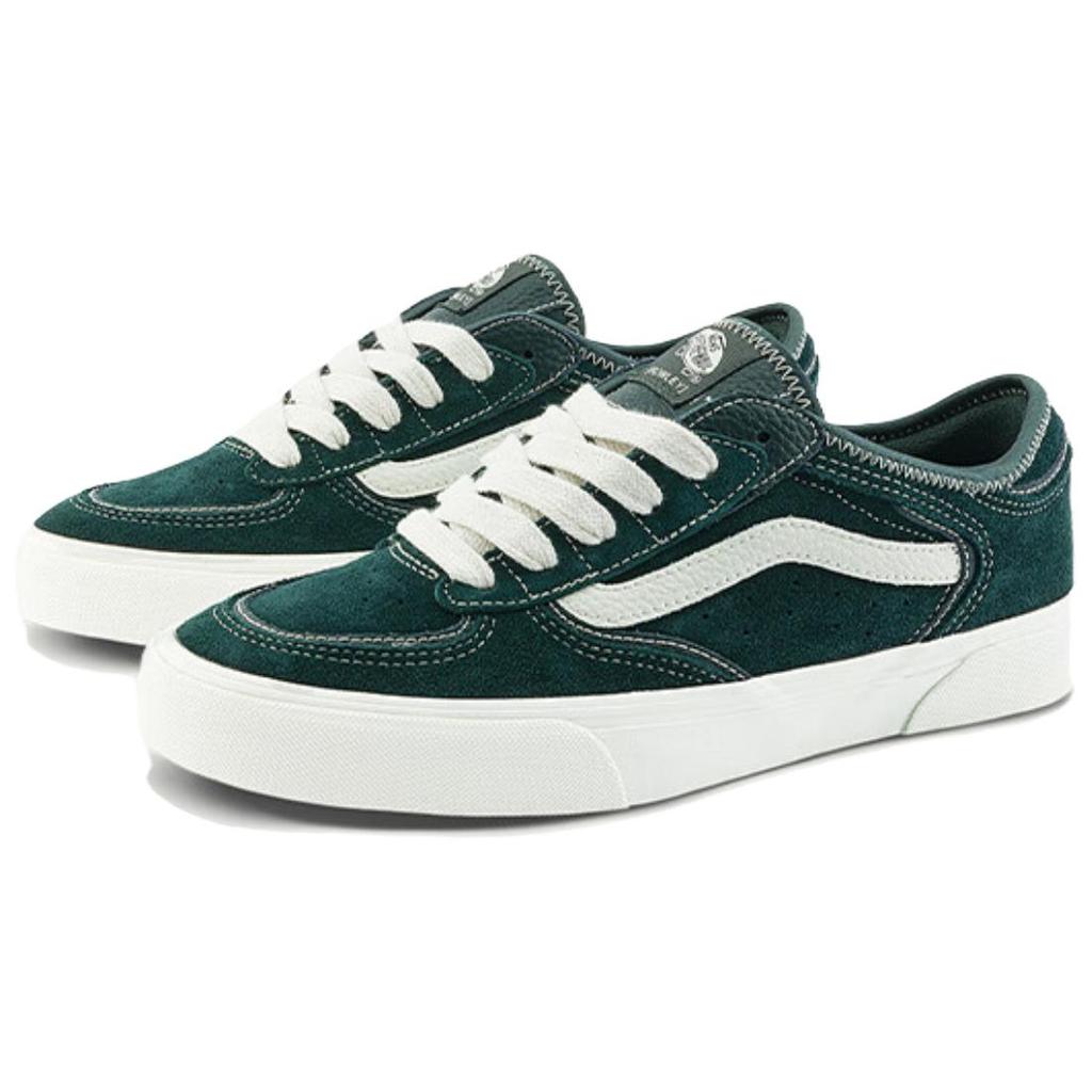 Vans Rowley Classic Leather Comfortable Casual Low-Top Skate Shoes Unisex Sneakers Green VN0A4BTTDRK