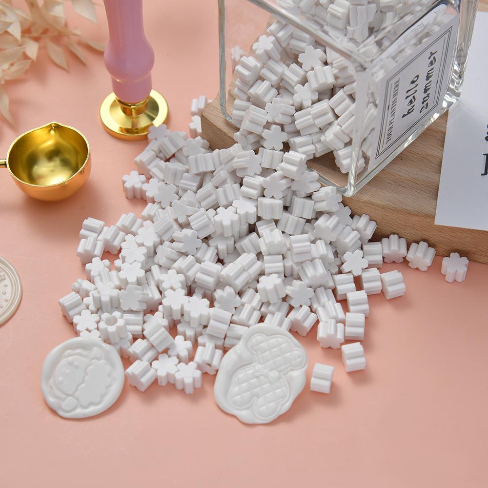 500G Cherry Blossom Shape Cute Fire Paint Wax Grains Student Handmade Creative DIY Decorative Gift Envelope Sealing Supplies