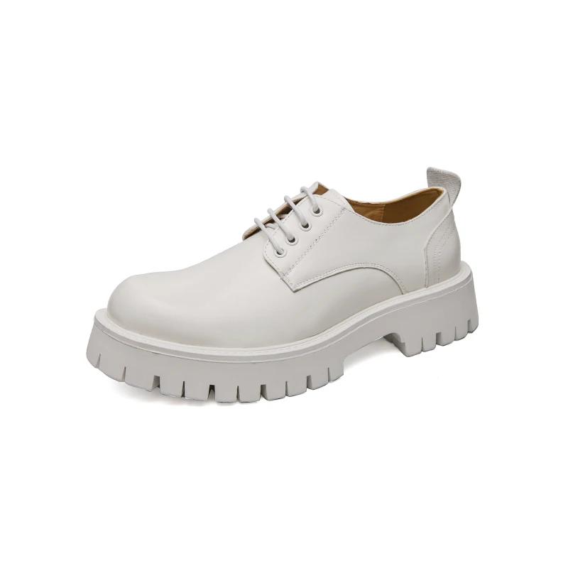 Platform High Heel Casual Men Brogue Patent Leather Shoe High Quality Man Oxford Dress Shoes All-match Elevator Formal Wedding