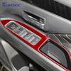 For Mitsubishi Outlander 2013-  Real Soft Carbon Fiber Sticker LHD RHD Car Window Lift Button Panel Interior Accessories
