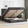 VidaXL Ottoman Bed Frame with Mattress Black 180x200 Cm Faux Leather 3313865