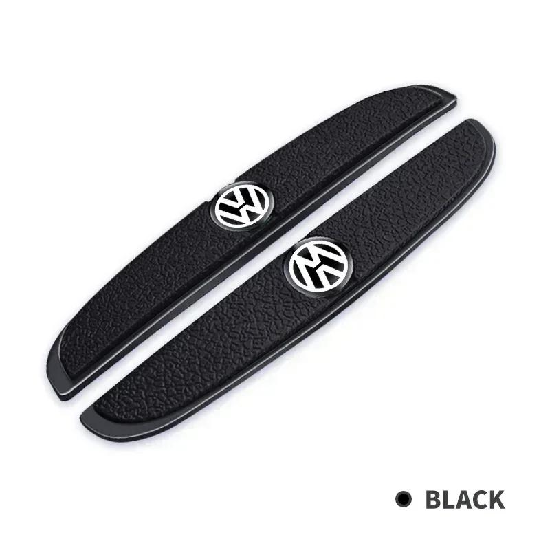 4pcs Rubber Bumper Strip Car Door Anti-Collision Emblem Sticker For VW GTI Polo Golf Passat Tiguan Arteon Touareg Taigo Caddy Zw7