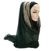 Chal de Gasa con Encaje para Mujer, Hijab Musulmán Bordado Elegante, Pañuelo para la Cabeza de Moda Modesta