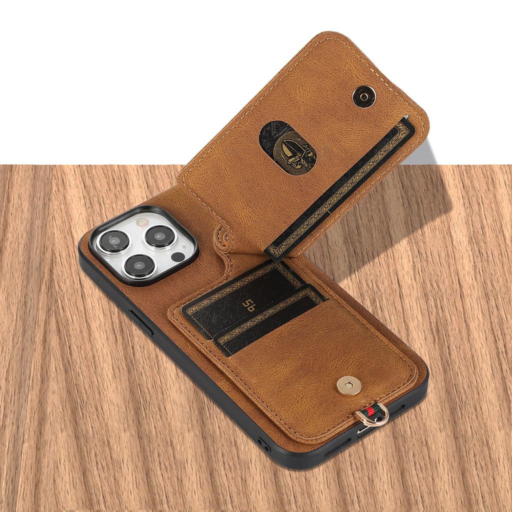 Vertical Cards Solt Wallet Bag Case for Iphone 15 13 12 11 Pro Max 14Plus XSMAX XR X XS 7 8 SE 2026 360 Rotation Business Cover