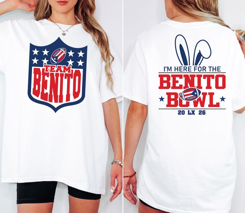 Bunny Football 2026 TeeTeam Benito Girl Sweatshirt Bad Football Bunny Team Tee 2026 Final Match Tees S