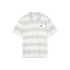 Sportswear Heritage Stripe Colorblock Short Sleeve Polo Shirt Gray Light Yellow CU4433-028