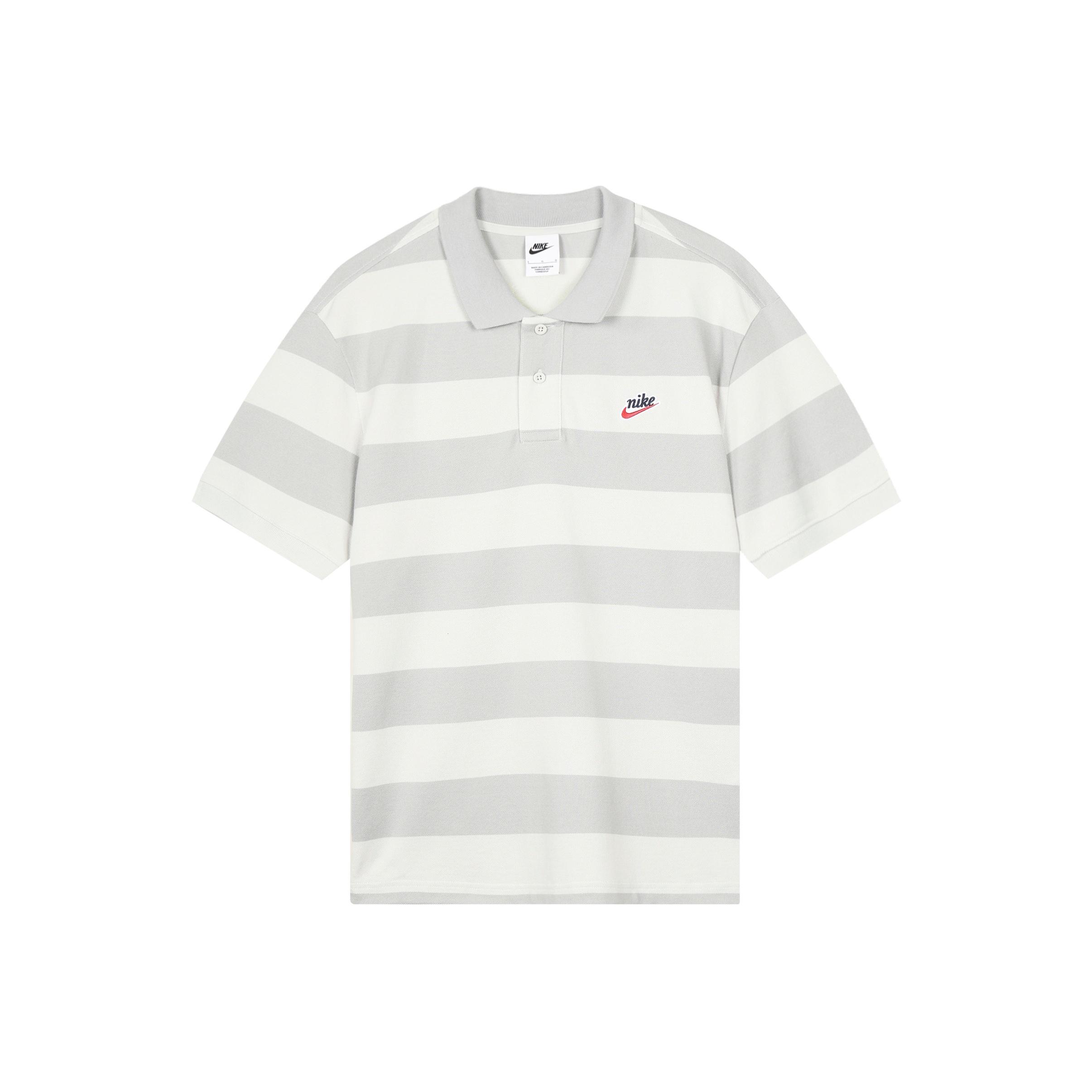 

Nike Sportswear Heritage Stripe Colorblock Short Sleeve Polo Shirt Gray Light Yellow CU4433-028 XXL