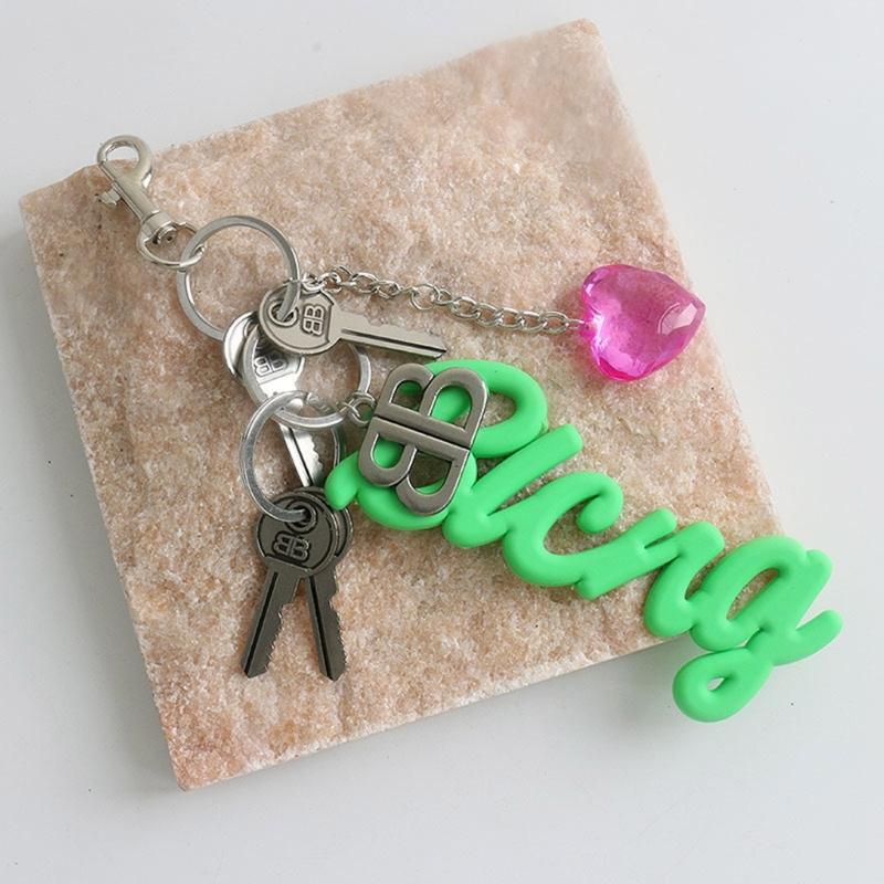 Portachiavi Charm Borsa Lettera in Silicone Ciondolo Cuore Ciondolo Decorativo Borsa Lettera Adatto per Scambio di Regali Romantici