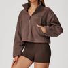 Jacket Stand-up Collar Windproof and Warm Austrian Fleece Drawstring Jacket Women's Running Plus Fleece Sports Jacket