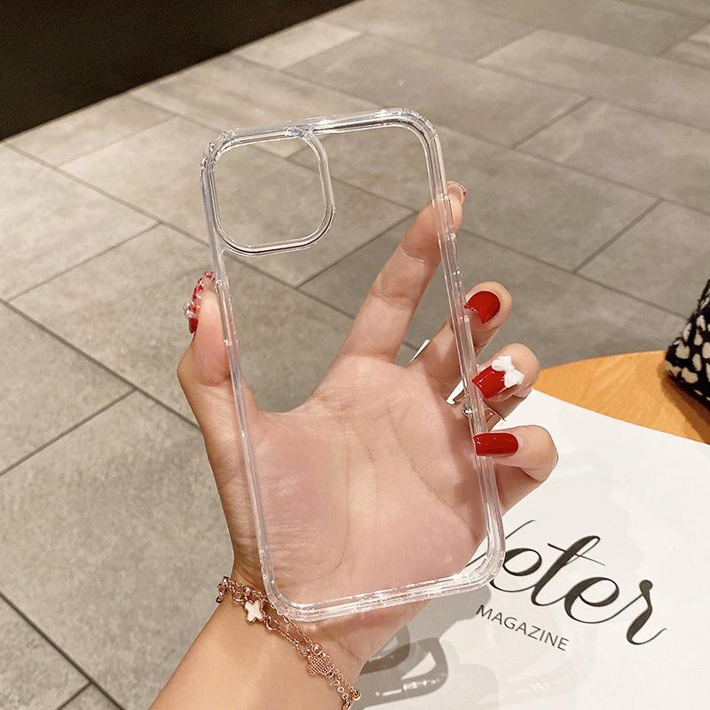 Ultra-Thin Transparent Hard Acrylic Phone Case for iPhone 7 8 Plus 11 12 13 14 15 16E 16 Pro Max Crystal Clear Back Cover