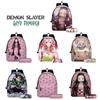 Demon Slayer Anime Cartoon Backpack Set For Students Durable Breathable And Lightweight