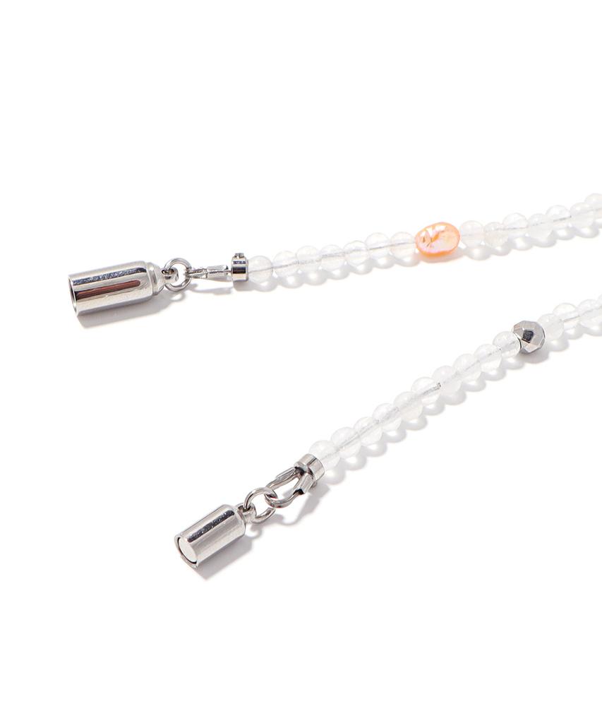 Polalita Pastel Pearl Selenite Necklace (Plt-Nl-104_Wt)