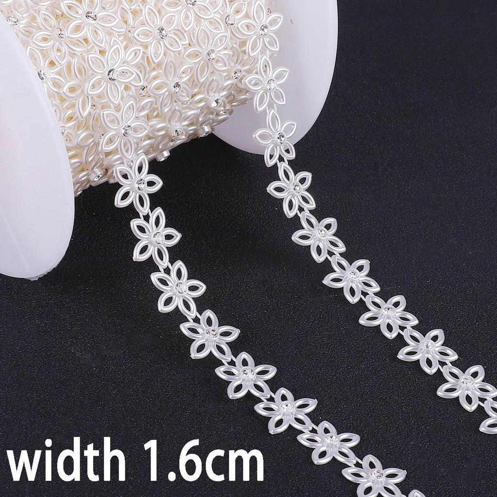 Round Sun Rose Double Pearl Chain for Wedding & DIY Hair Accessories