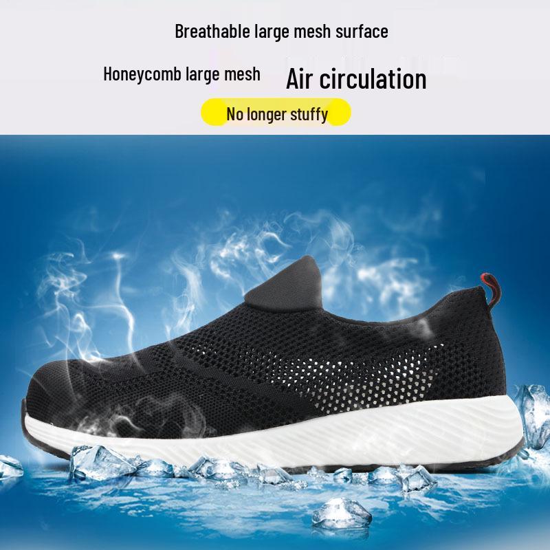 

Сверхлегкая мужская защитная обувь: Ударопрочный, Устойчивый к проколам, Сетчатый материал Fly-knit, Дышащий, Готов к лету. 503 Black/45