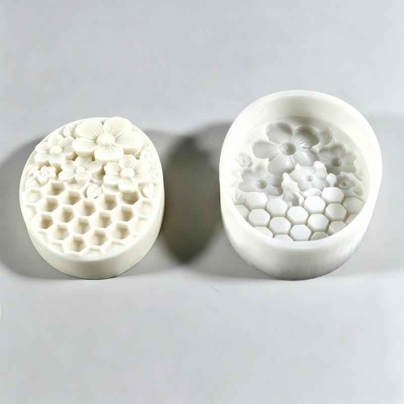 Honeycomb Flower Silicone Soap Mold Multipurpose Silicone Mold For Making Candle Soap And Chocolate Cake Baking Tool
