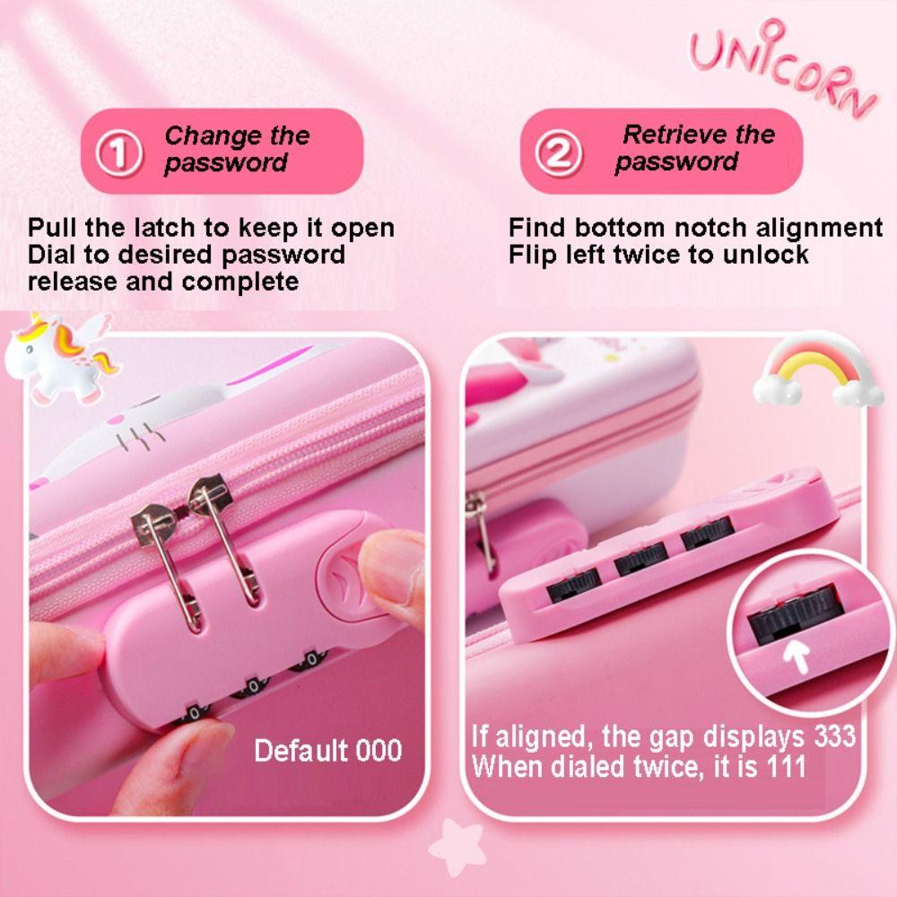 Cartoon Password 3D Pencil Case Cute Stationery Organizer Colorful Pen Bag  Kids