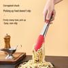 High-Temperature Resistant Silicone and Stainless Steel Food Tongs - Ideal for Barbecue, Roasting, and Bread.