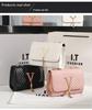Trendy Women's 2025 Striped Embroidered Tassel V-Shaped Crossbody Bag