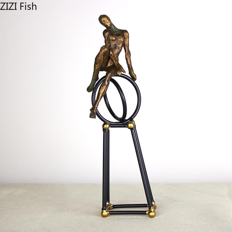 Abstract Figures Statue Acrobat Ornaments Desk Decoration Minimalist Modern Character Resin Sculpture Room Aesthetic Decor