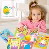 6 Sheets/Pack Self-Created Rabbit Eggs Diy Stickers Cartoon Cute Wind Puzzle Enlightenment Parent-Child Interaction Puzzle Change