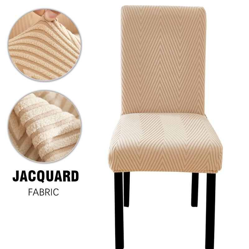 Jacquard Dining Chair Slipcover Chair Furniture Protector Stretch Chair Covers for Dining Room, Restaurant, Kitchen, Party,Hotel