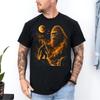 Bigfoot Sasquatch Graphic Tee Cryptid Big Foot Moon Nature Vintage T-Shirt