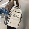 Schoolbag Female Korean Version Versatile High School Junior High School Student Backpack Japanese Alphabet Printing Couple Large Capacity Backpack