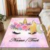 1PC Custom Name Unicorn Dreams Art Theme Floor Mat Ideal for Living Room, Game Rooms, Office, Bedroom,Floor Mat Playful Design