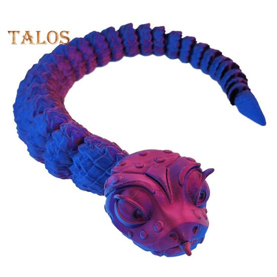 

Игрушка змея, напечатанная на 3D-принтере, шарнирное украшение в виде змеи, гибкая игрушка-змея, украшение в виде животного для снятия стресса, подарок для взрослых 40cm красный/синий