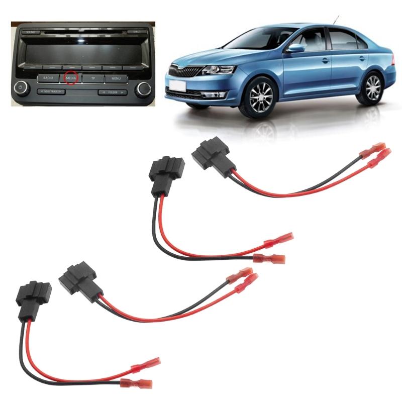 4er-Pack Lautsprecherkabel-Adapterstecker, Ersatzkabelbaum-Adapterstecker für Seat Exeo Leon Mk3