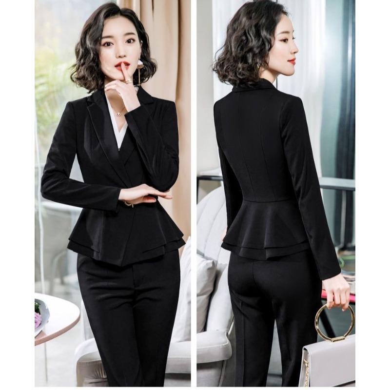 Professional Women Suit 2 Piece Set Fashion Formal Office Wear Blazer and Pants Outfit High Quality