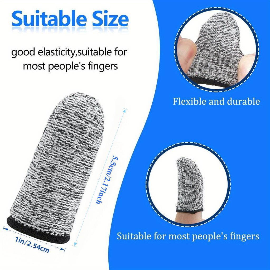 30/50pcs Finger Sleeves, Reusable, Durable & Wear-Resistant, Carving, Pet-Related Tasks, Gardening and Kitchen Work Scenarios