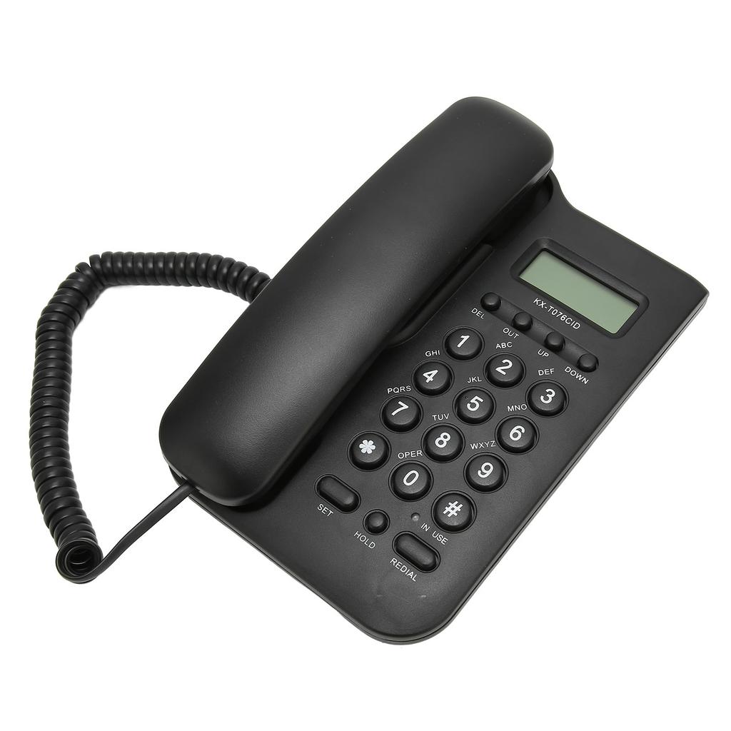 Tischtelefon Anrufer-ID Wandhalterung Minimalistisch Kabelgebundenes Haustelefon für Zuhause Hotel Telefonleitung