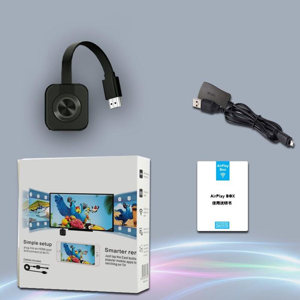 

New Mobile Phone Projector Wifi Wireless Hdmi-compatible Projector Mirroring Screen Display Adapter For IOS Android Windows чорний