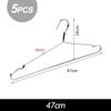 5/10pcs Stainless Steel Clothes Hanger 40/42/45/47cm Large Adult Hangers Household Dresses T-shirts Coat Sweater Drying Racks