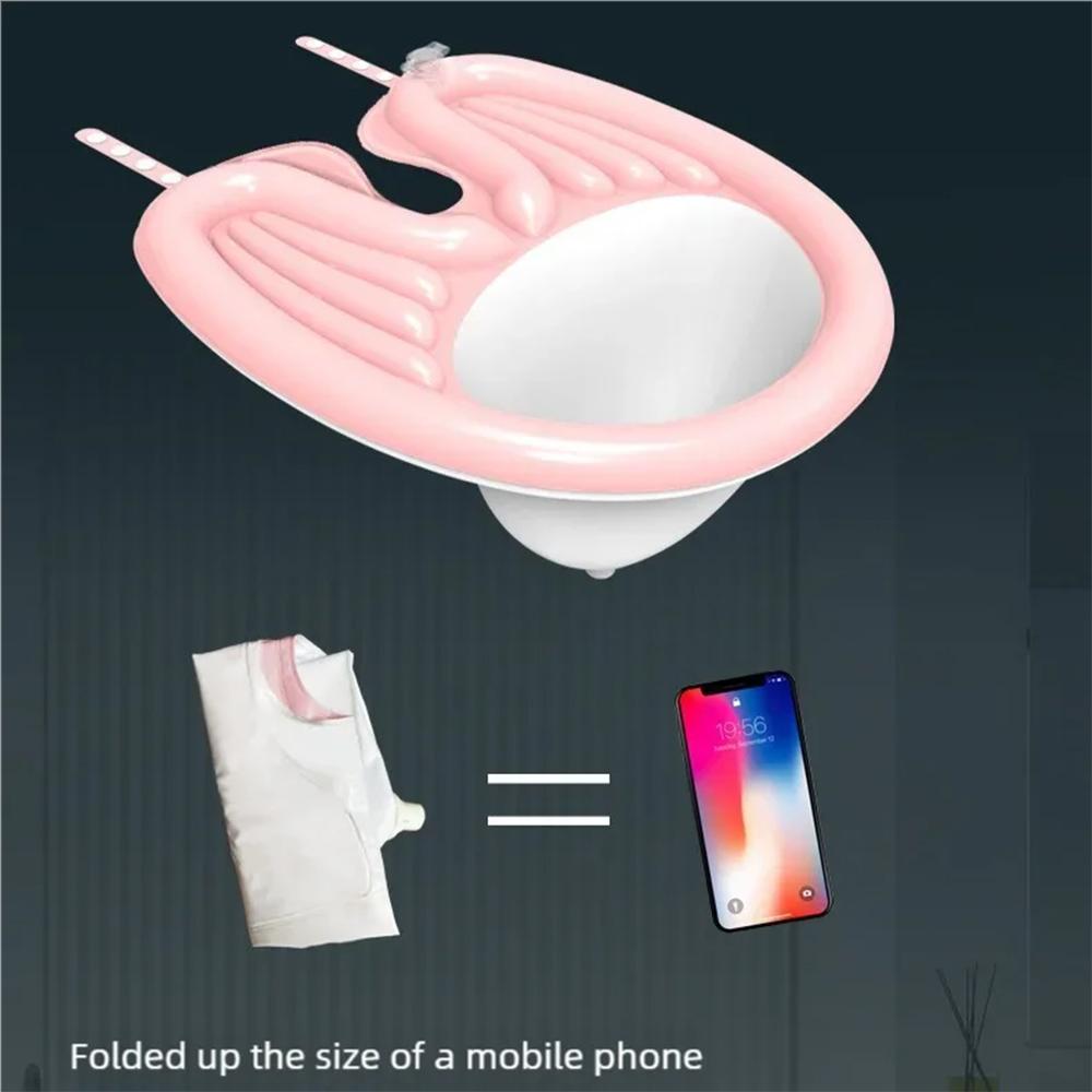 Inflatable shampoo basin, foldable portable shampoo pad, spa bathtub, degreasing shampoo basin suitable for pregnant women and e