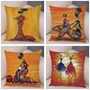 Abstract Painting African Living Pillowcase Woman Home Decor Gallery Exotic Cushion Cover