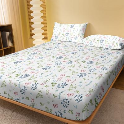Four Seasons Men And Women Simple Fashion Plant Printing Sanded Bedspread Home Bedroom Hotel