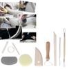 Pottery Tool Kit 8 Piece Double Sided Wooden Handles Pottery Clay Tools for Carving Shaping
