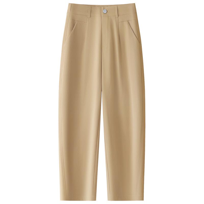 

2025 Summer Women s Khaki Harem Pants: Loose, Slimming, Casual Style S
