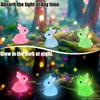 50Pcs Luminous Mini Resin Bunny Tiny Plastic Rabbits Glow In The Dark Miniature Bunnies Figurines For Fillers Fairy Garden