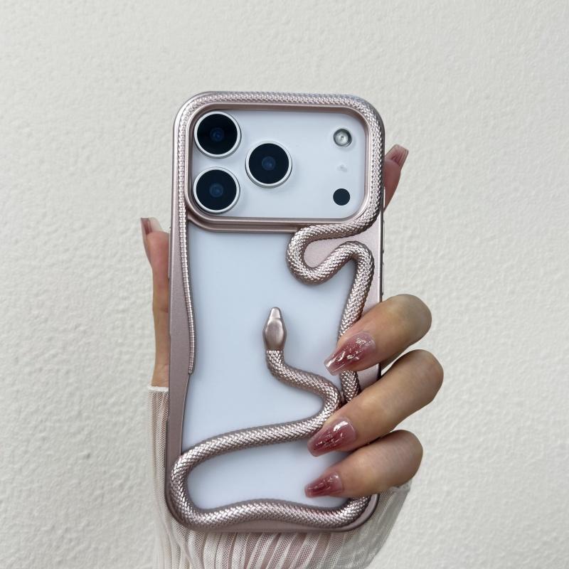 Hollow Out Snake Plating Matte Phone Case For For Iphone 17 Air 16 1 14 Plus 13 12 11 Pro Max Heat Dissipation Back Cover