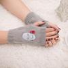 Women Girl Knitted Arm Fingerless Warm Winter Gloves Soft Warm Mitten