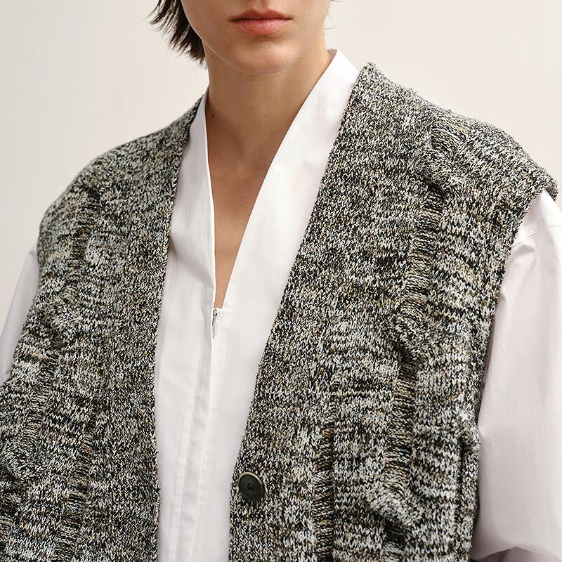 LESS 2025 Winter Lamb Wool Knit Vest