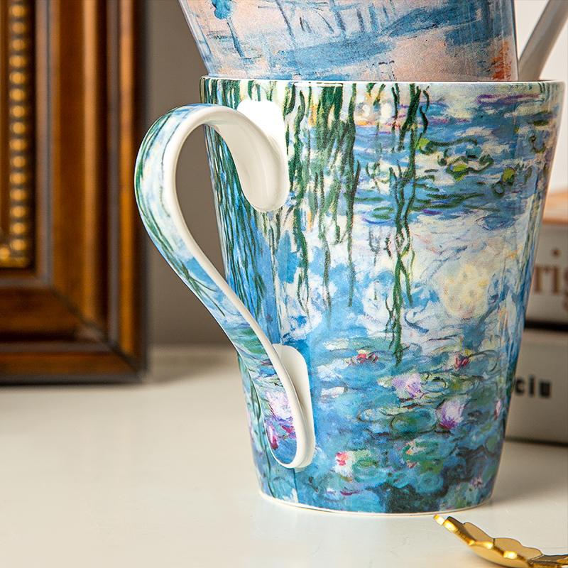 Bone China Mug Light Luxury Afternoon Tea Cup European Style Couple Coffee Mug Office Bone China Cup Exquisite