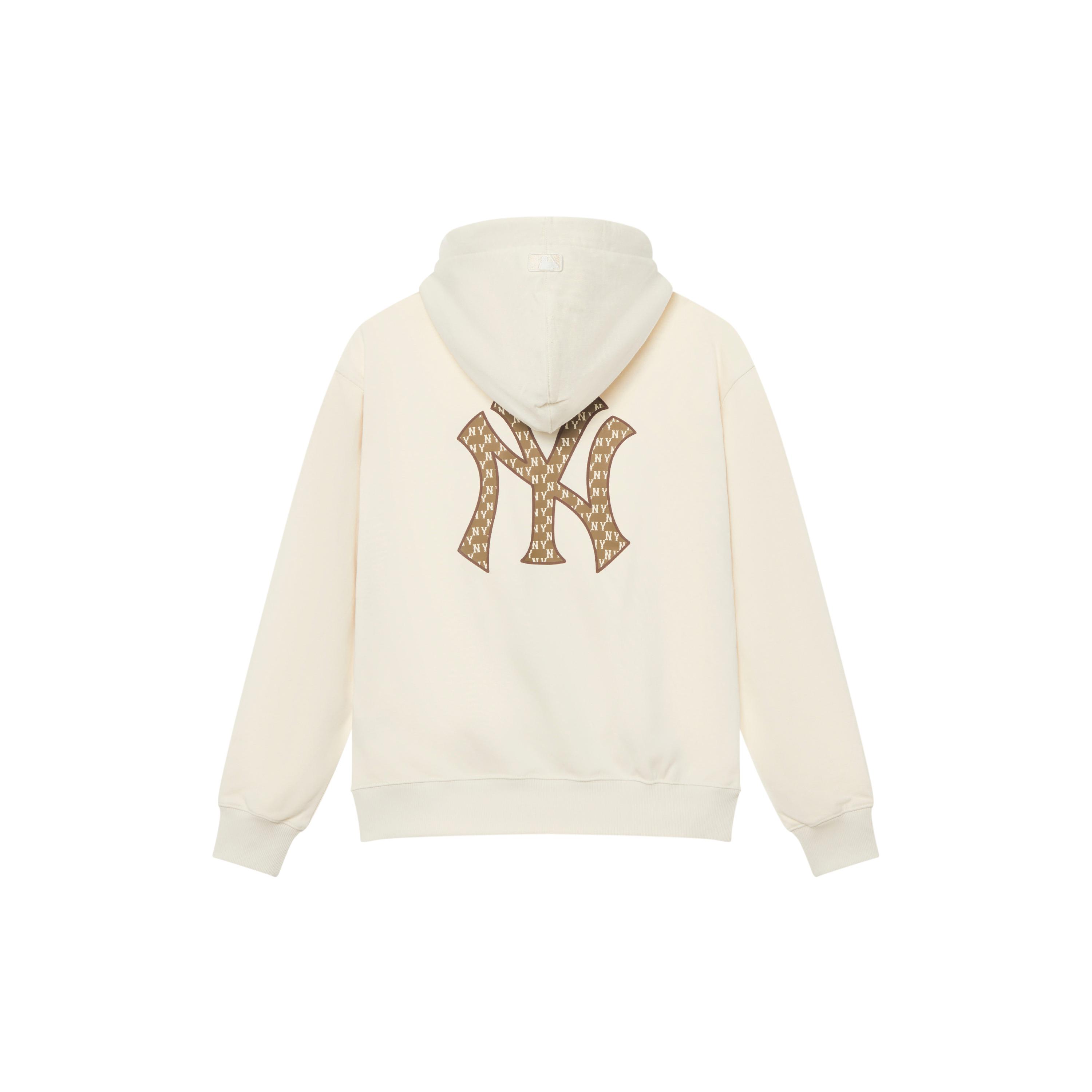 MLB MONOGRAM 24FW Hoodie Unisex Cream 3AHDM0144-50CRD XS