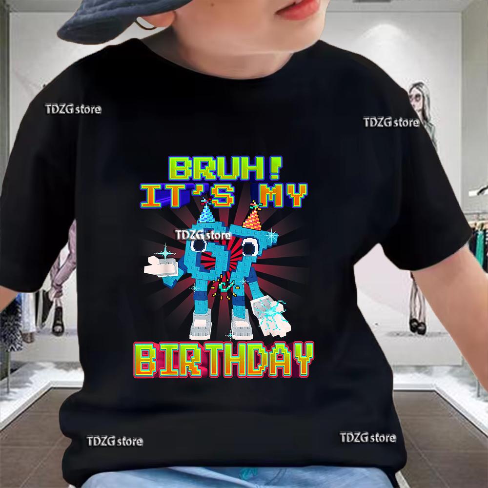 Summer Funny Six Seven 67 Digit 3D Print Children's T-Shirt Casual Boys Short Sleeve Fashion Comfortable Kids Sport Clothes