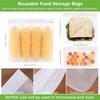 Silicone Food Storage Bag Reusable Stand Up Zip Shut Bag Sealed Leakproof Containers Fresh Bag Food Storage Bag Fresh Wrap(S/M/L/XL)
