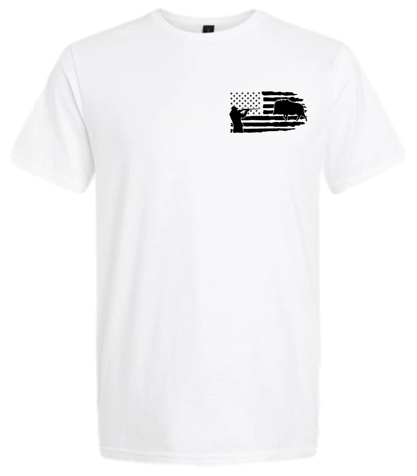 American Flag Hog Hunting T Shirt S